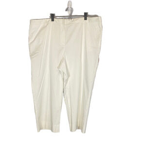 Charter Club Katherine Women’s White Cropped Capri Pants Size 24W